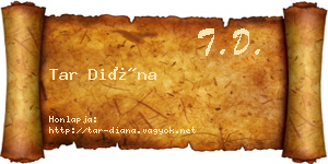 Tar Diána névjegykártya